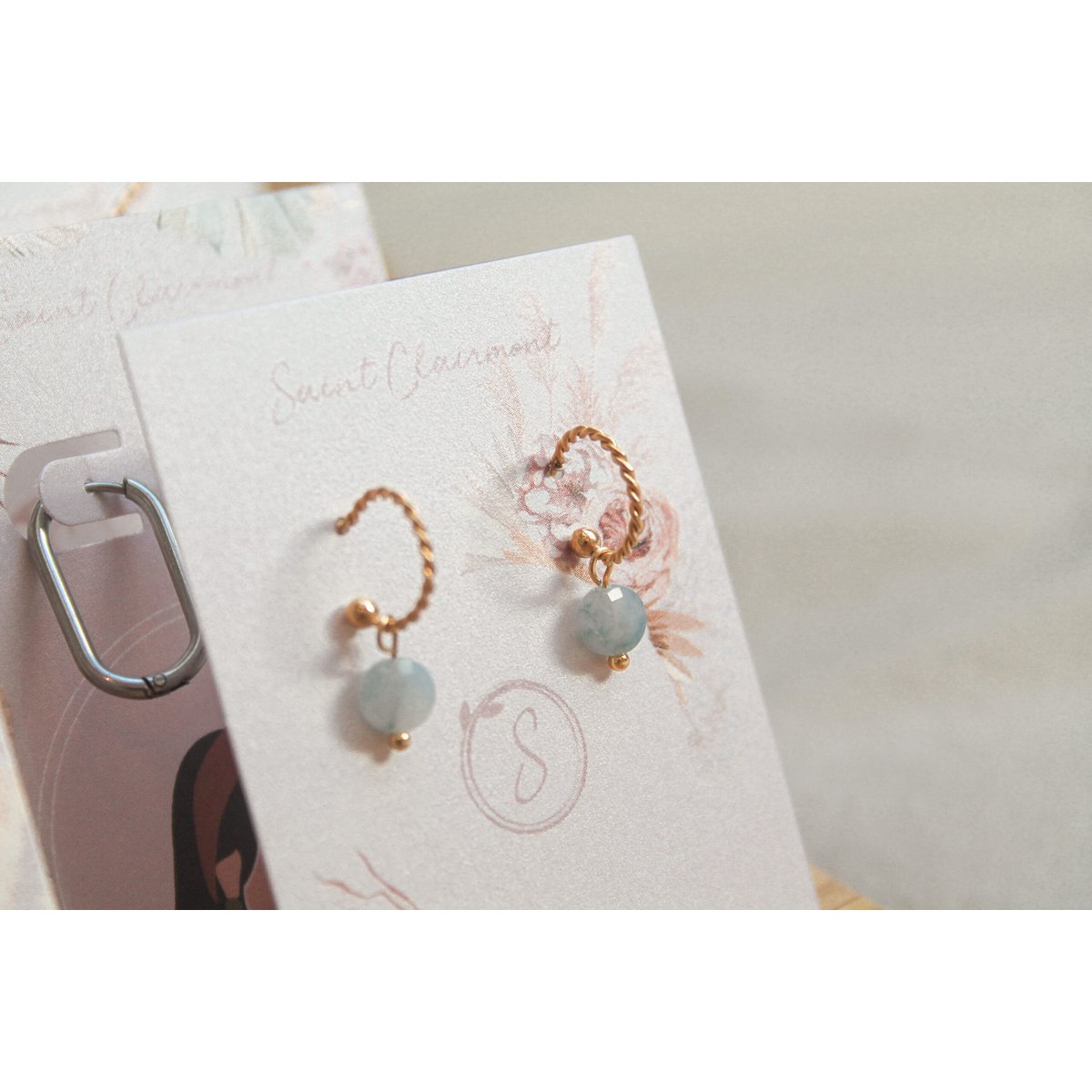 Earrings Aquamarine - Gold