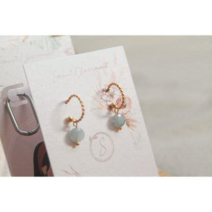 Earrings Aquamarine - Gold