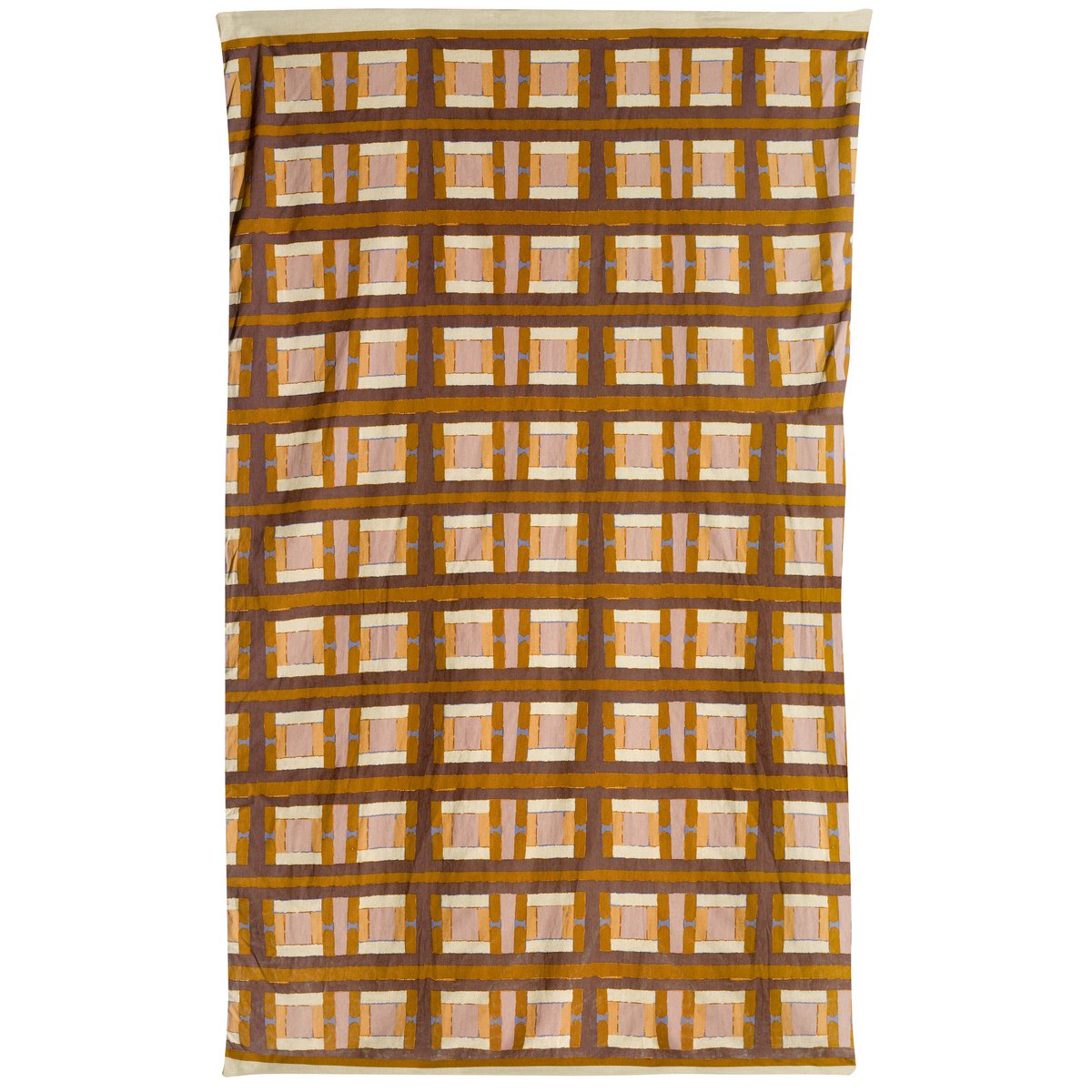 Plaid printed Taho Copper 135 x 200