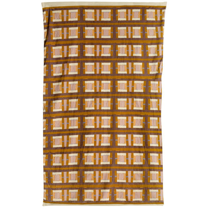 Plaid printed Taho Copper 135 x 200