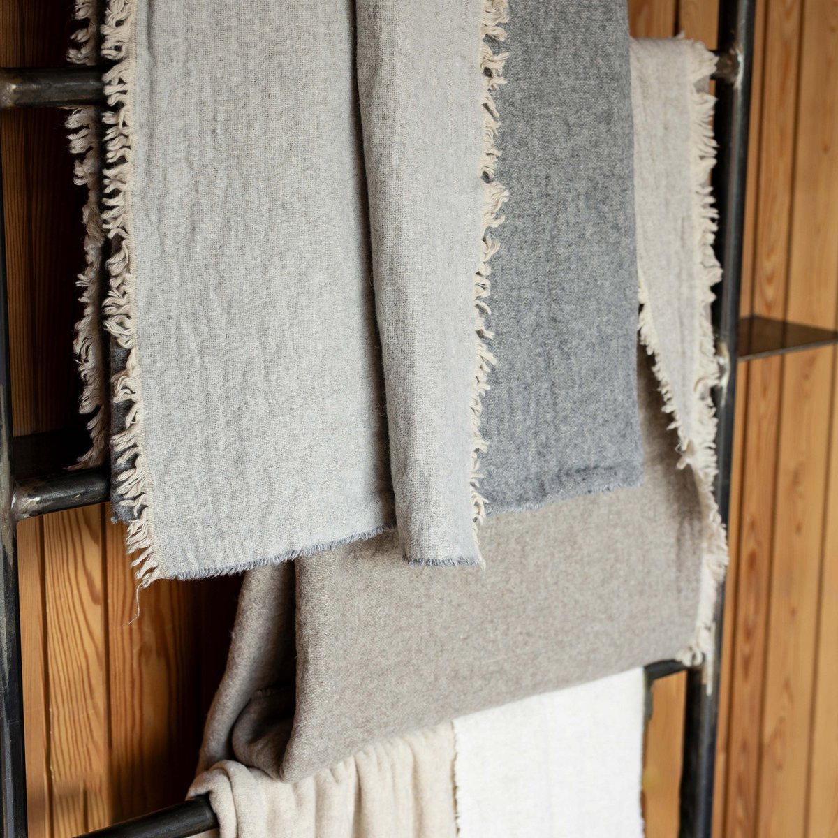 Natural bruna recycled plaid 130 x 180