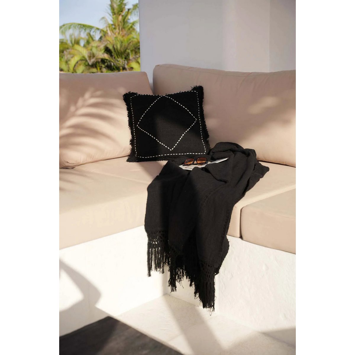 The Kasbah Cushion Cover - Black White