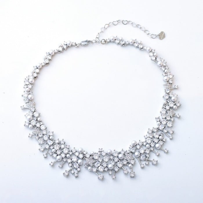 Bridal Shining Star Necklace & Earrings Set
