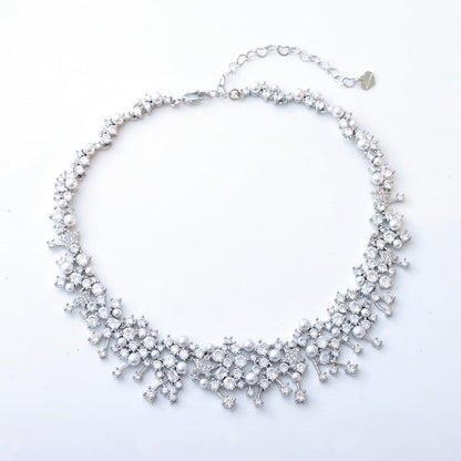 Bridal Shining Star Necklace & Earrings Set