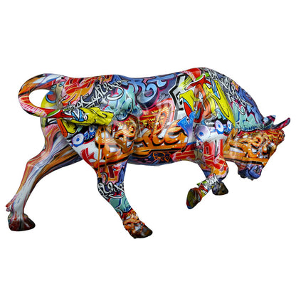 Poly bull street art