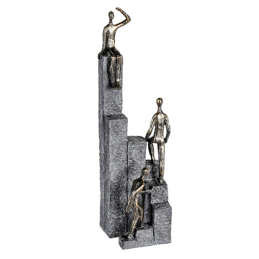 Poly sculpture "Climbing" bronze colored