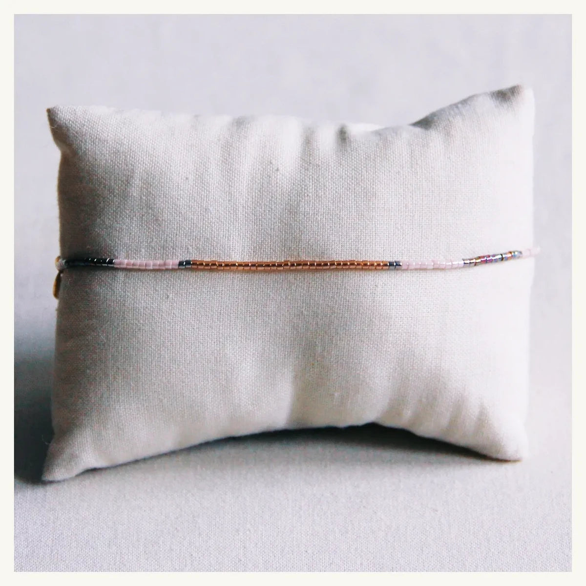 Miyuki anklet cognac/nude