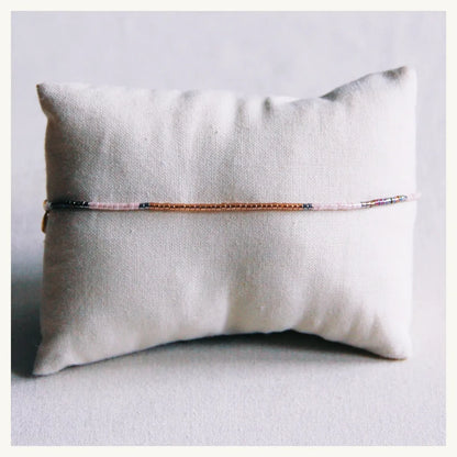 Miyuki anklet cognac/nude