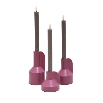 Alota mauve Ø9 x H17/13/9 cm - set van 3