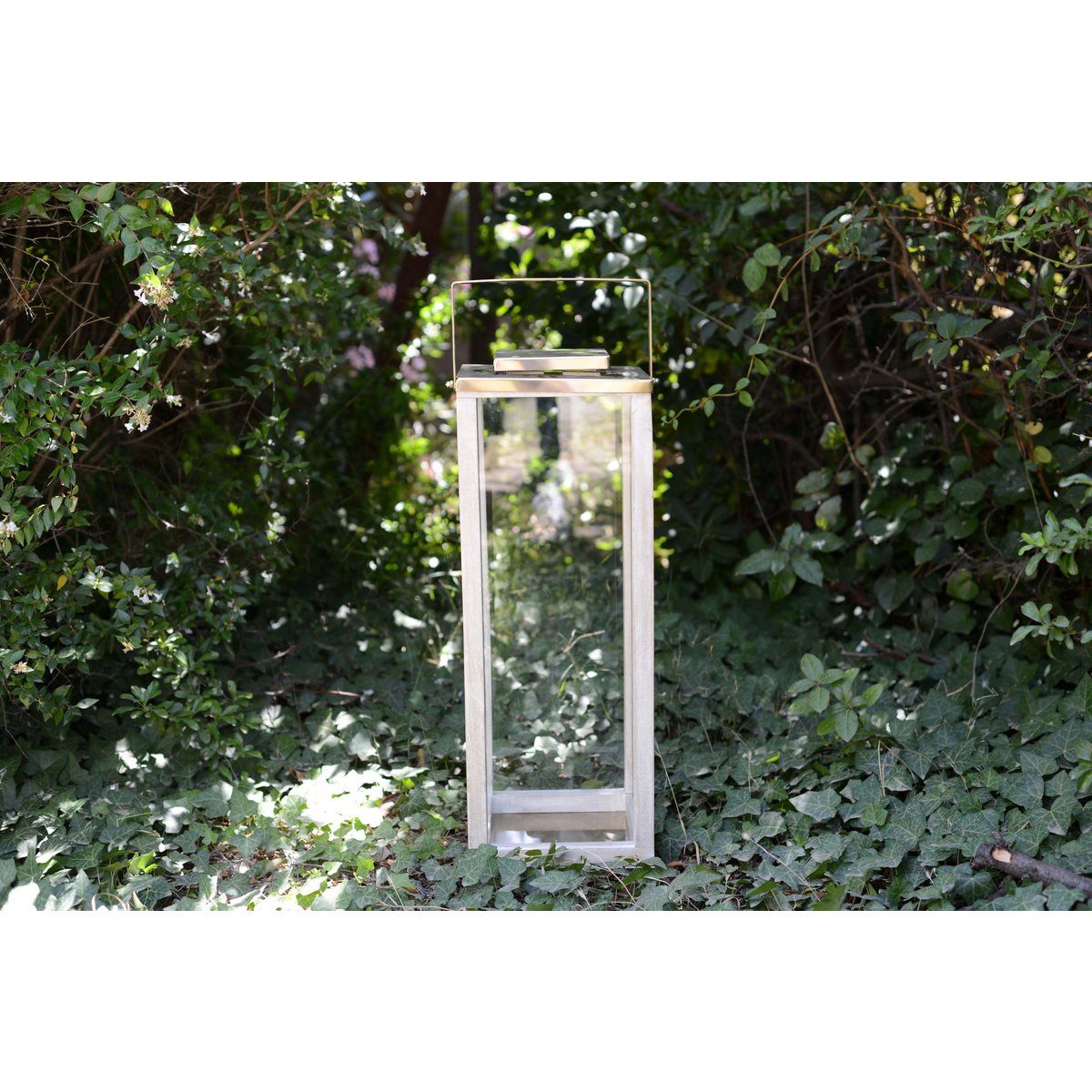 SQUARE GLASS LANTERN LARGE MODEL 25X25X71CM