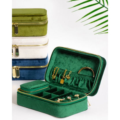 Duel Velvet jewelry box - Emerald green