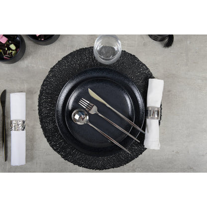 BLACK DESSERT PLATE WITH GLOW 21CM