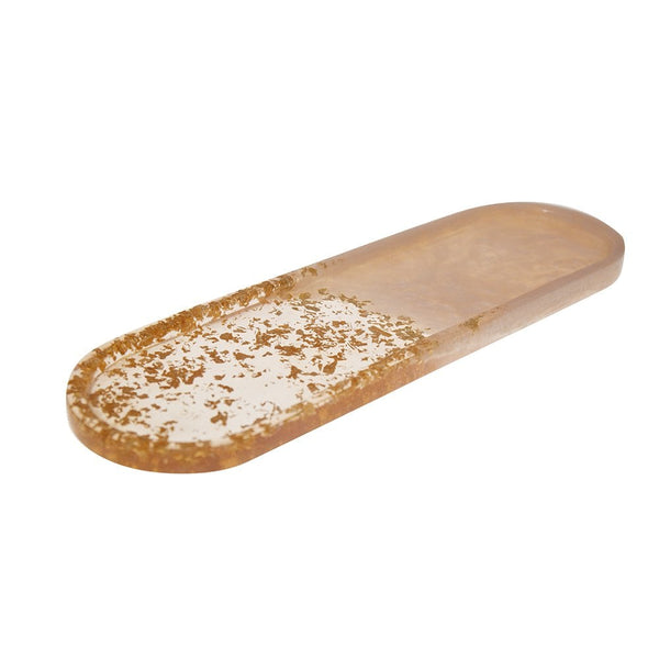 Résine glitter oval tray 38x11x1.5cm