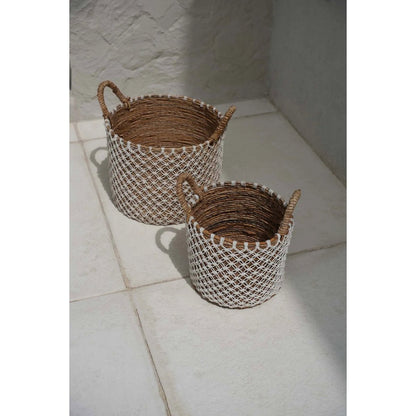 The Crossed Stitched Macrame Basket - M