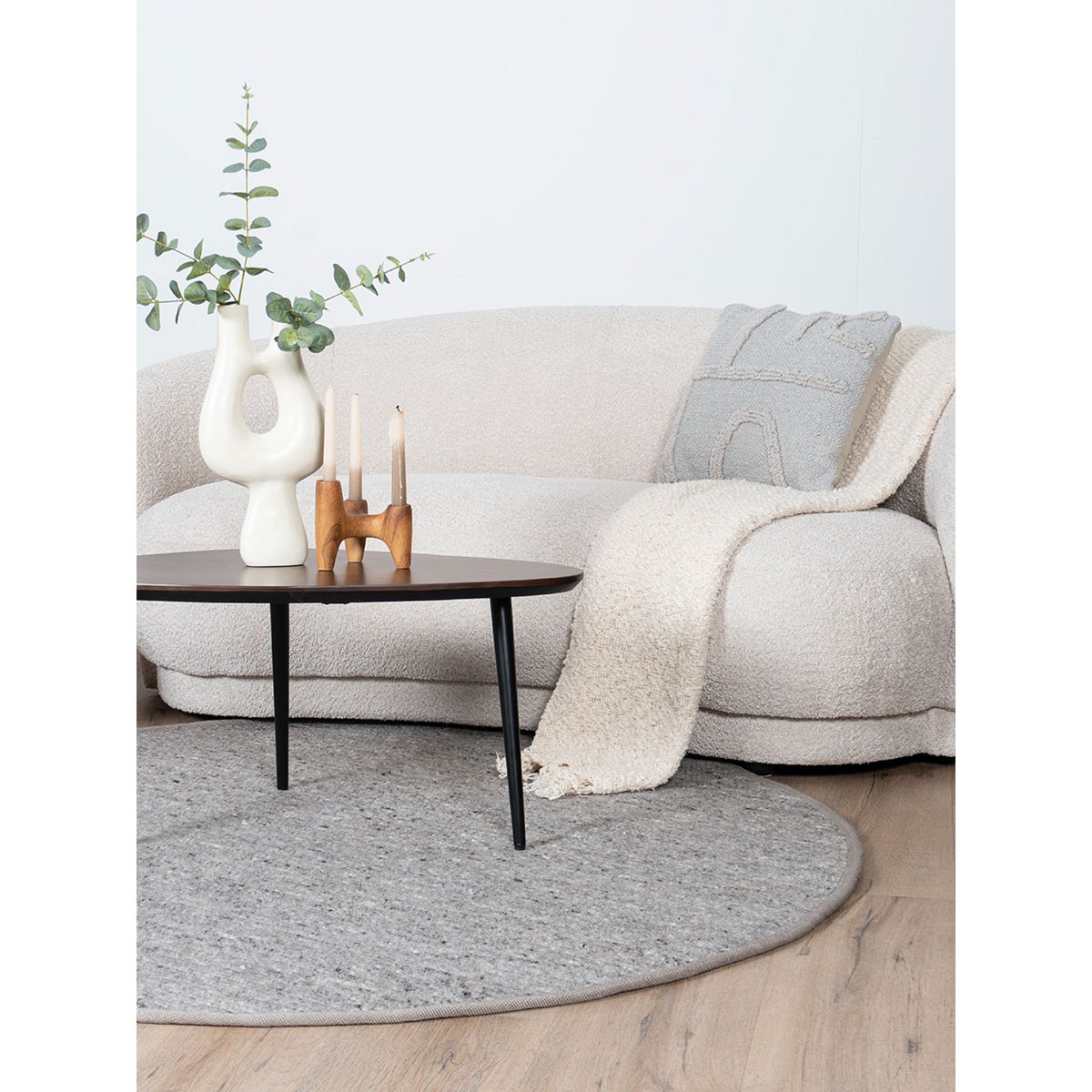 Rug Scott Taupe Round ø160 cm