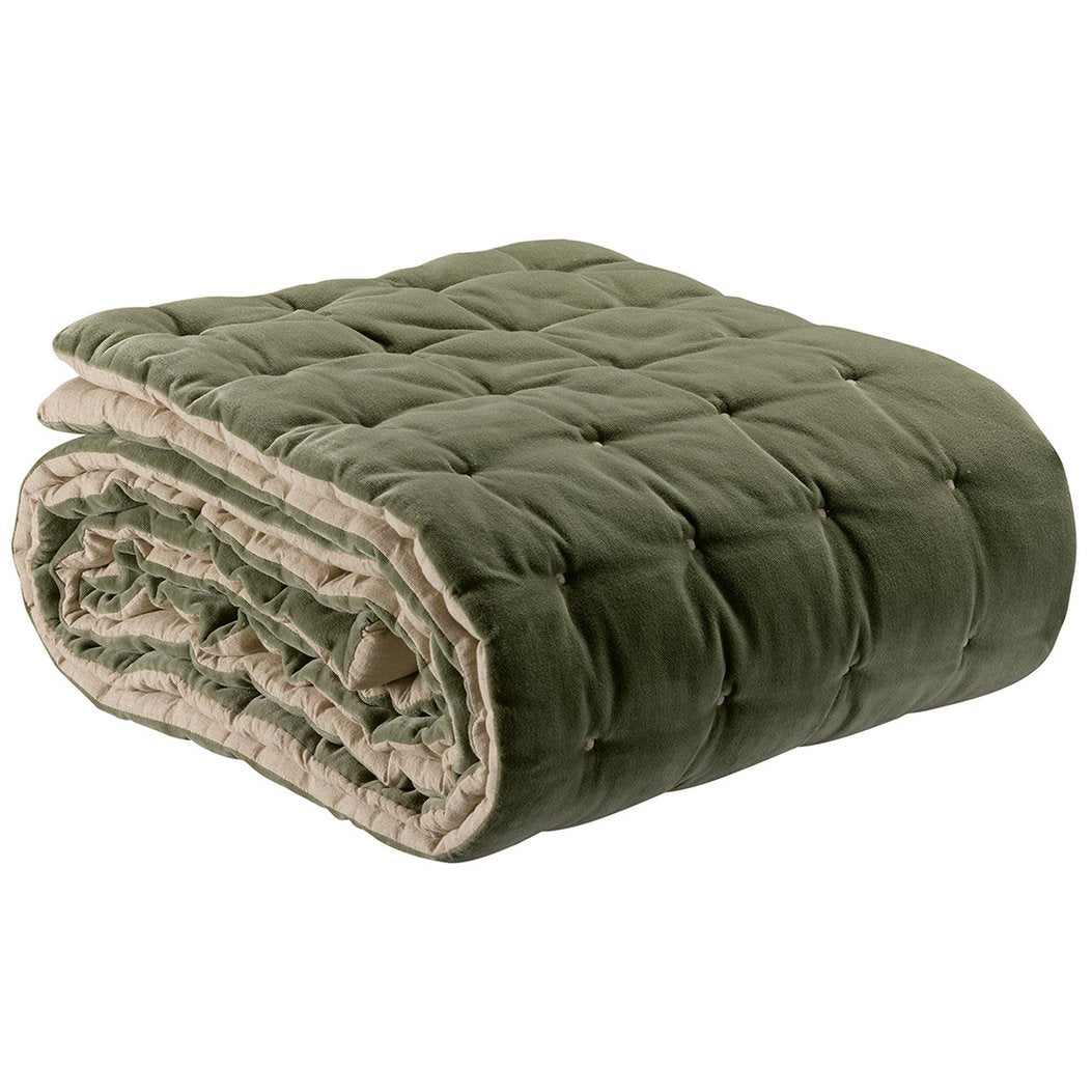 Elise plain throw with Verbena quilting finish 240 x 260