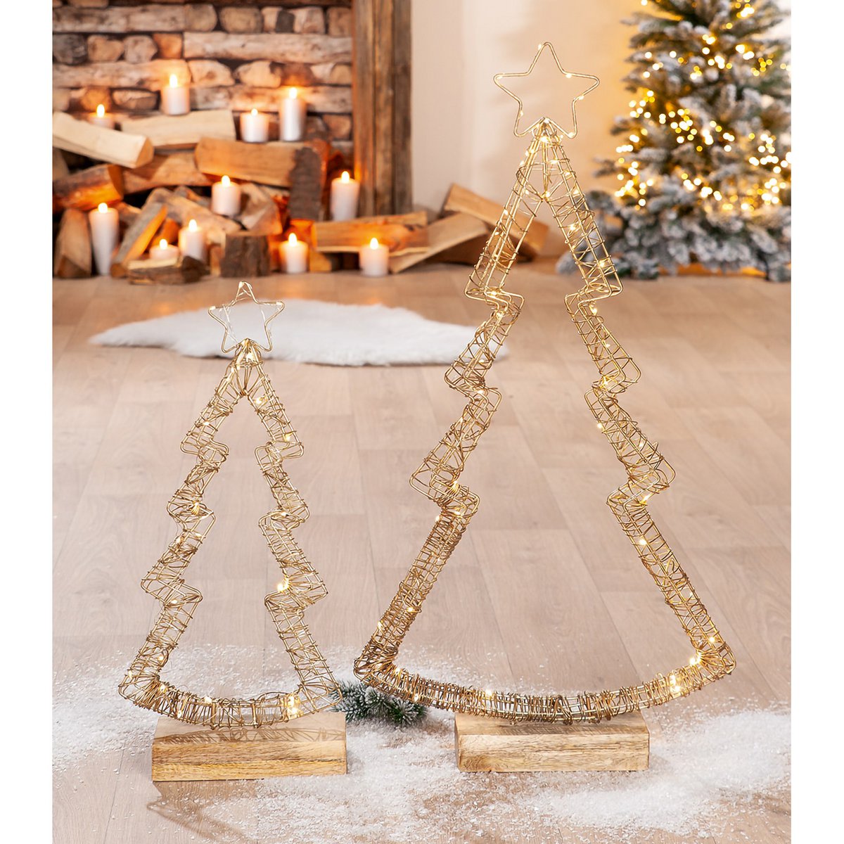 Decorative object (LED) Christmas tree, height 87 cm