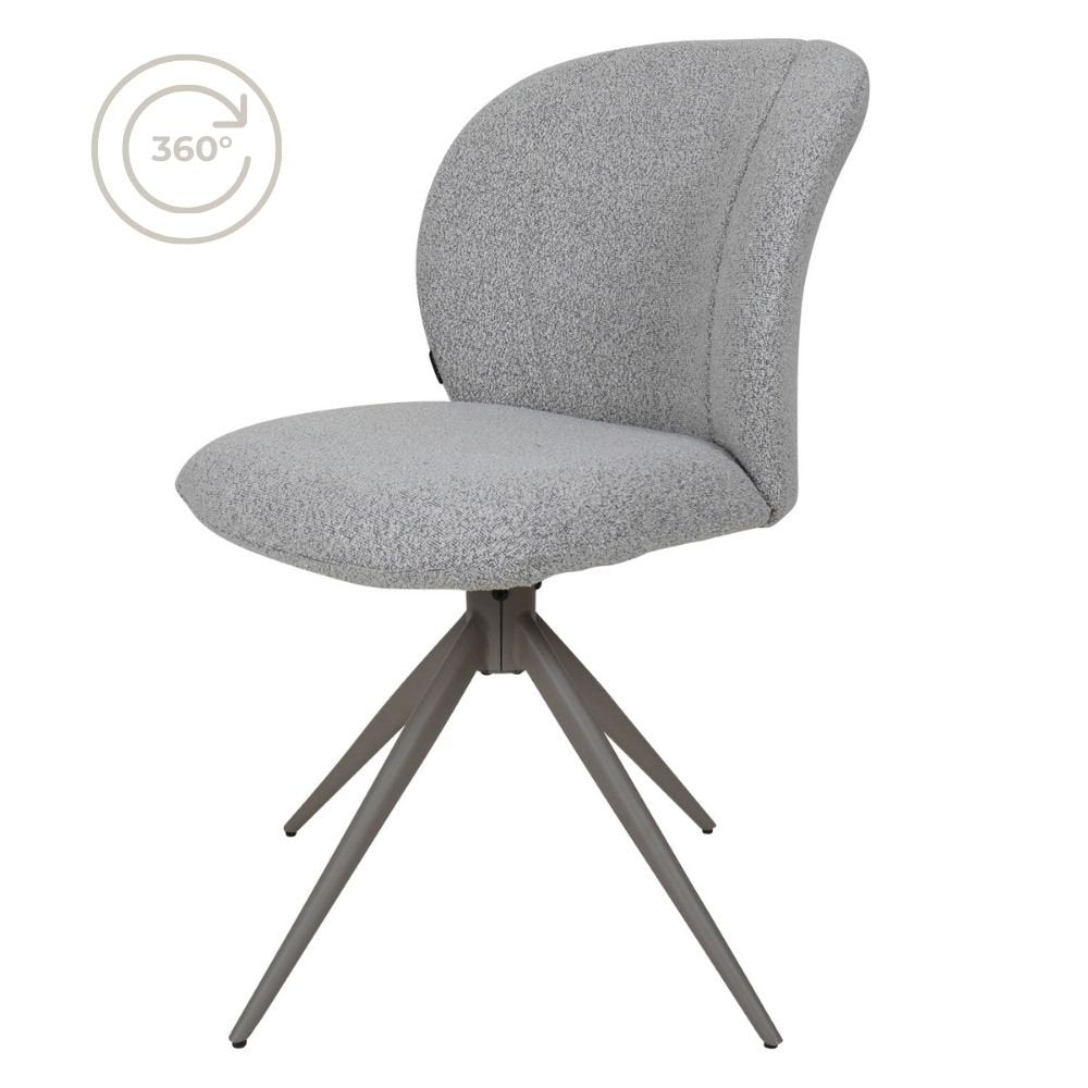 Dining room chair Cosmo - Bouclé - Champagne