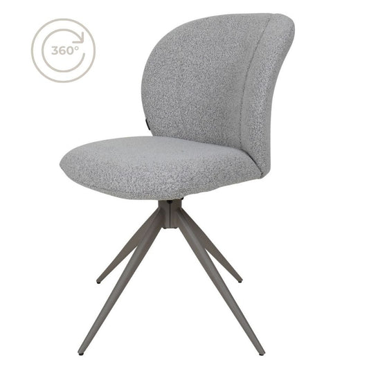 Dining room chair Cosmo - Bouclé - Champagne