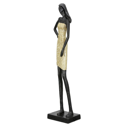 Dorada figure, gold-colored, black H.44.5 cm