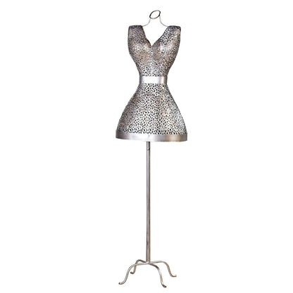 Metal bust "Purley" antique silver H.155cm