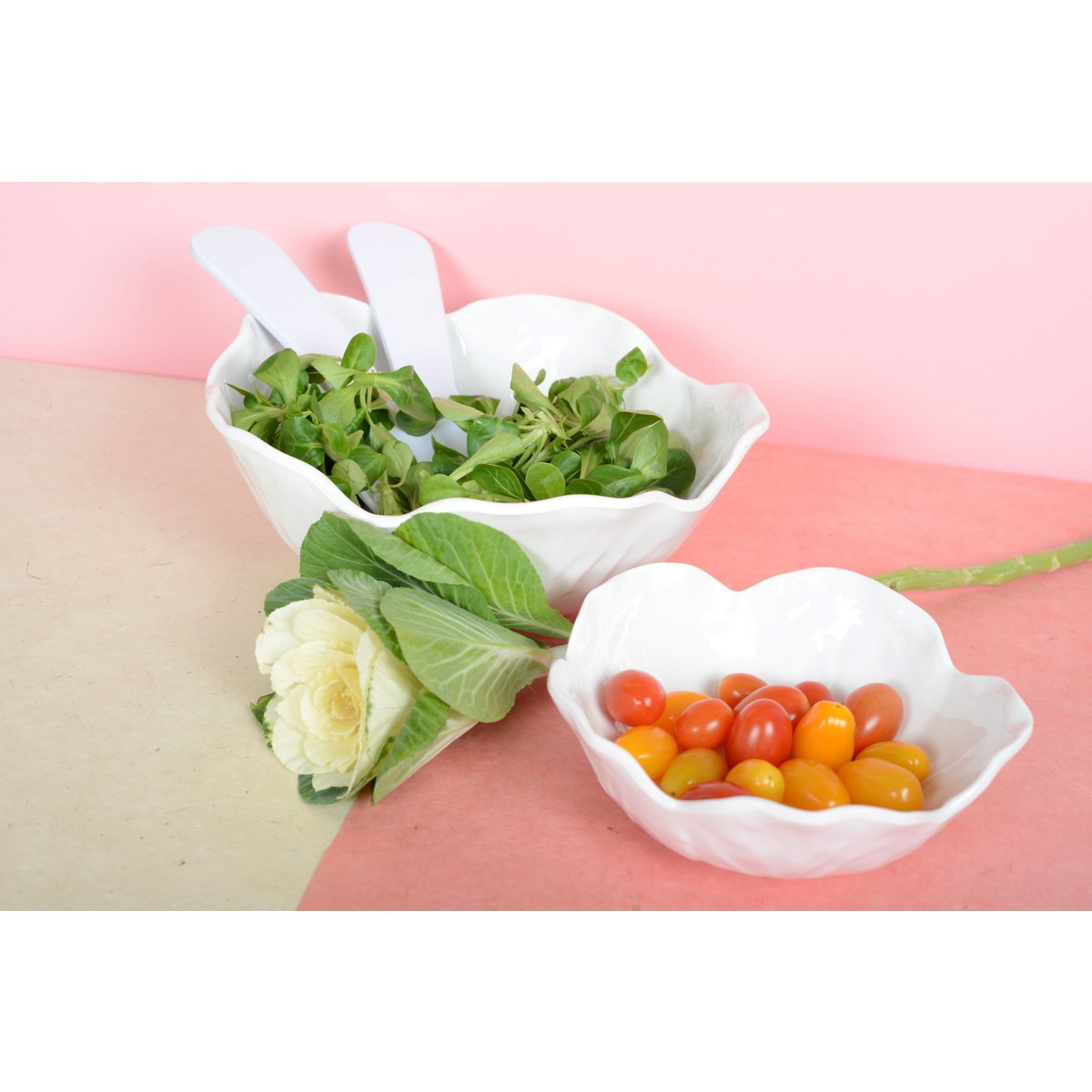 White bowl in melamine 26x26x8cm