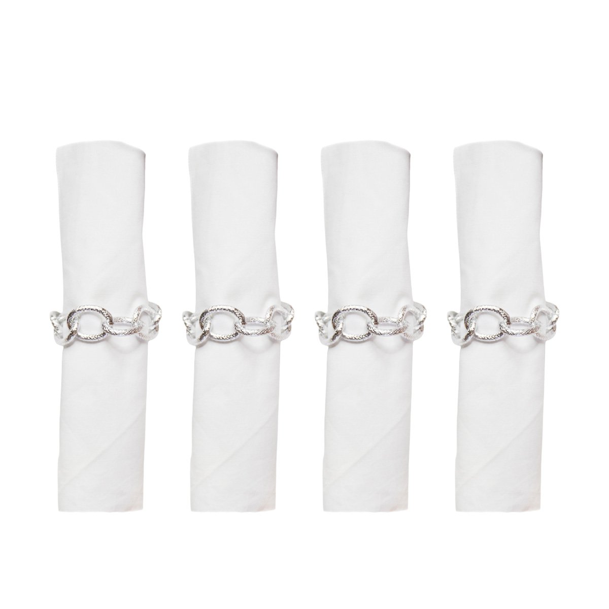 Set of 4 round -chain towel rounds