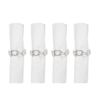 Set of 4 round -chain towel rounds