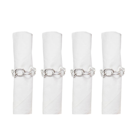 Set of 4 round -chain towel rounds