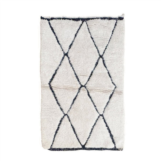 Pure wool Moroccan Berber rug 103 x 167 cm