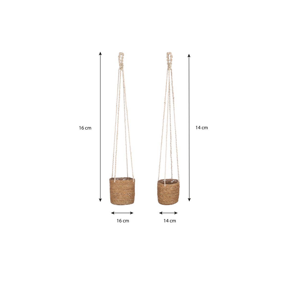 Plant basket set Atlantic Light brown