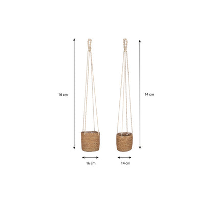 Plant basket set Atlantic Light brown