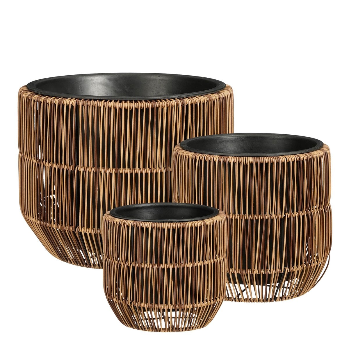Flowerpot outside Peta Dark brown