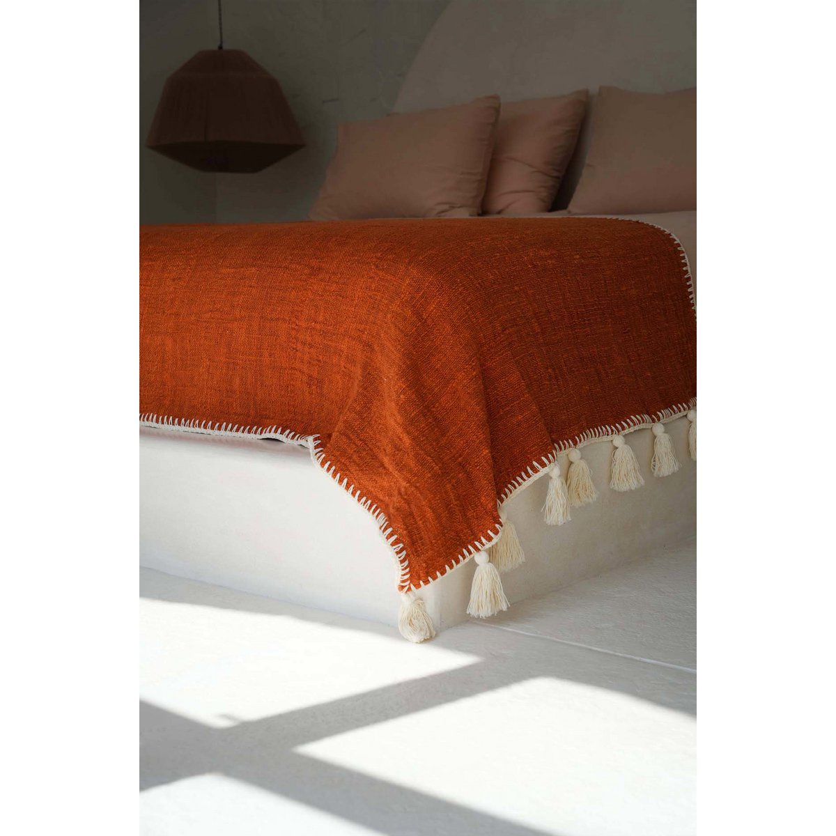 The Stitch Bed Throw - Terracotta