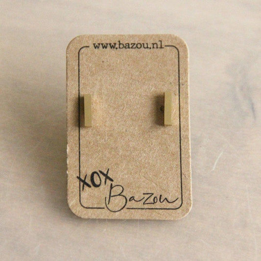 OS402 - Tbar stainless steel ear stud - gold