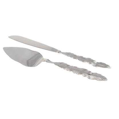 Silver tart shovel and pie knife