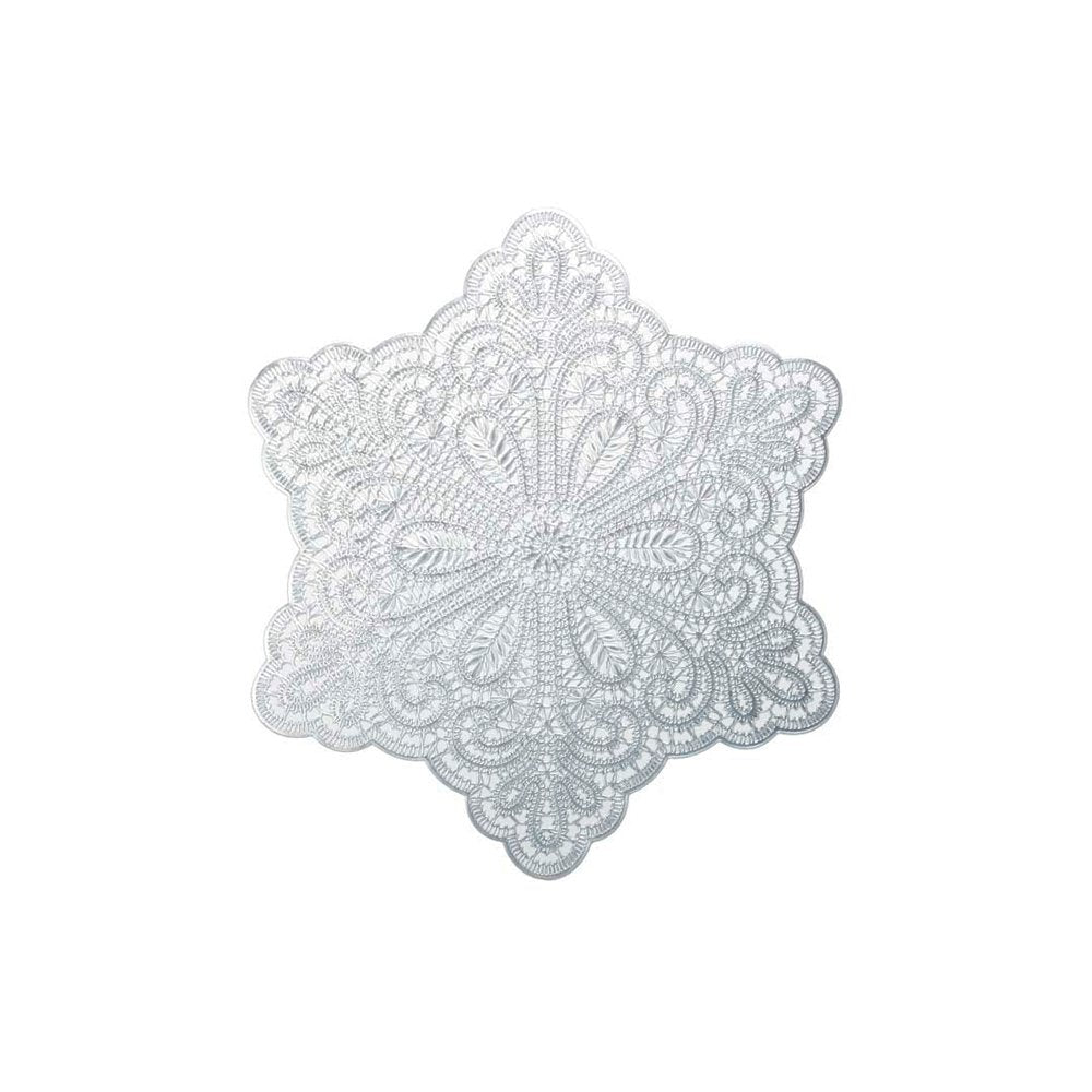 DESSOUS D'ASSIETTE ETOILE ARGENT 38CM