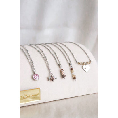 Zen Gemstone Necklace - Silver