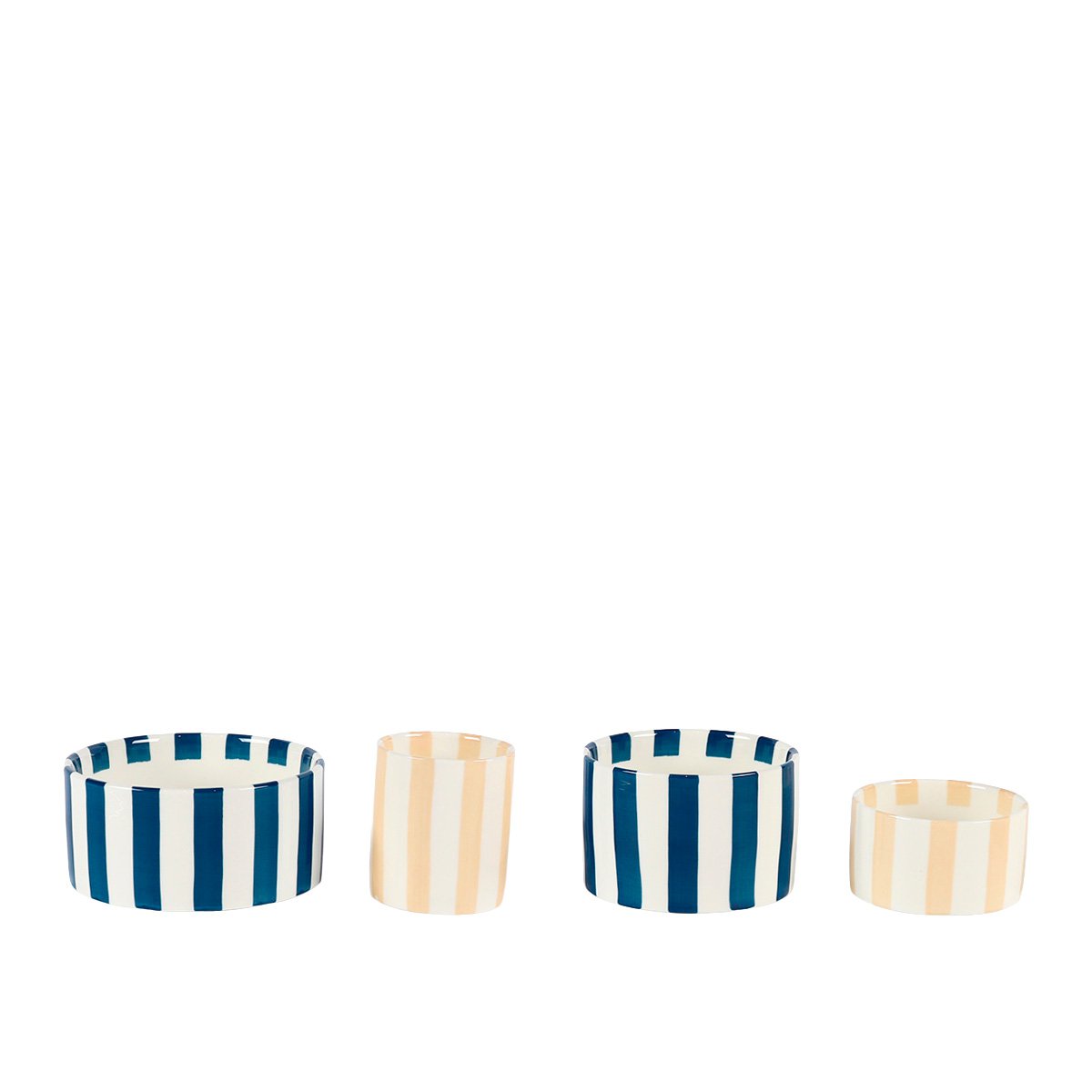 Aperitif set of 4 striped cups