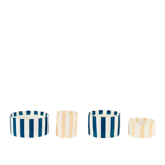 Aperitif set of 4 striped cups
