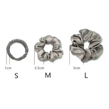 100% Silk Scrunchie Set - 19 mm - One set of 3