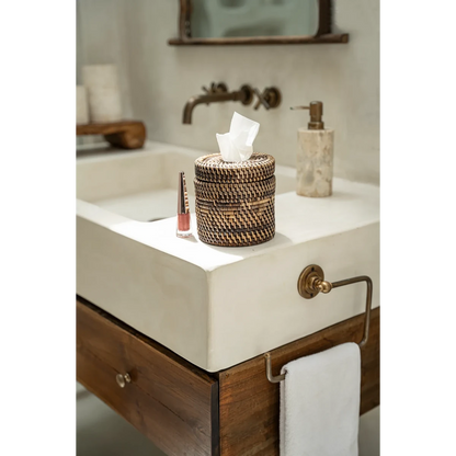 The Colonial Tissue Box - Natural Brown