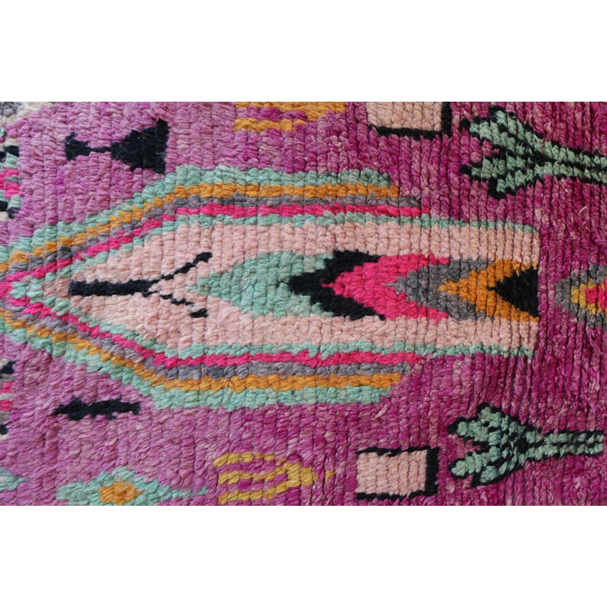 Pure wool Moroccan Berber hallway rug 73 x 344 cm