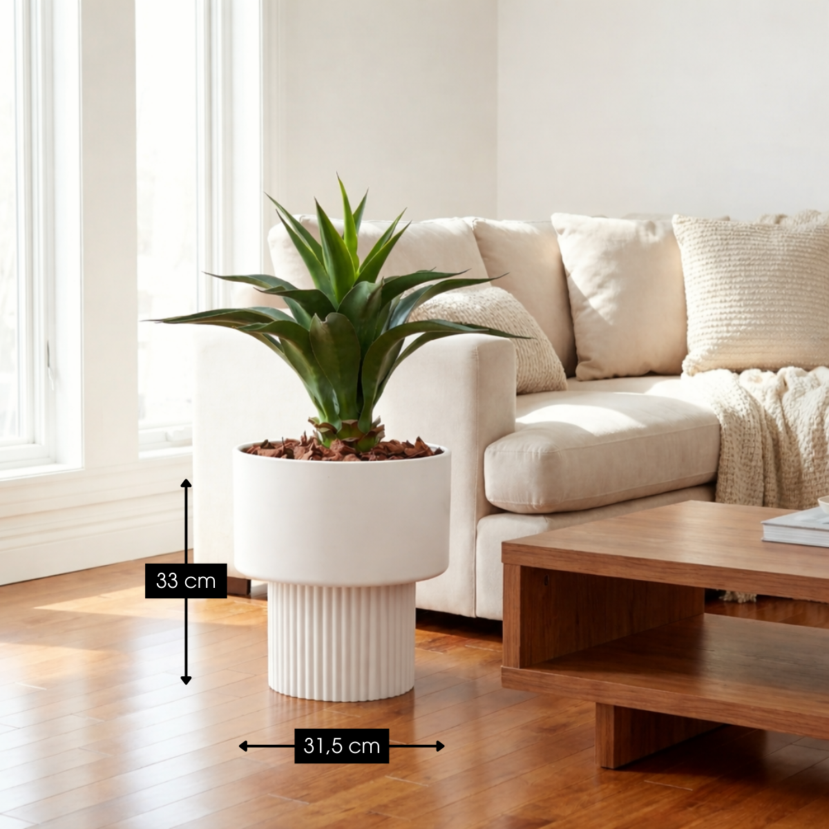 Flowerpot inside Lux Off-white