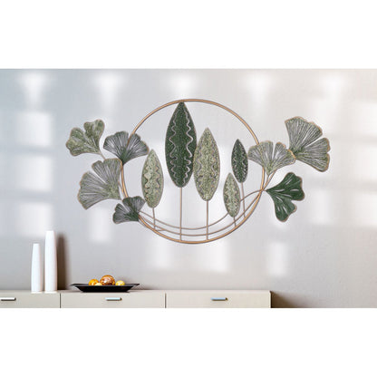 Wall relief ginkgo wreath H.60 cm