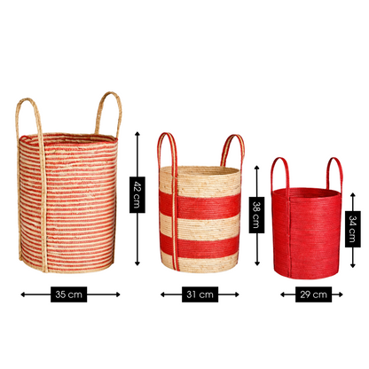 Plantenmand set  Rood