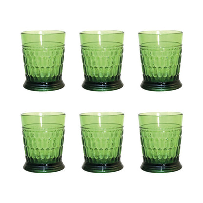 Acrylic green water glasses - Lot of 6