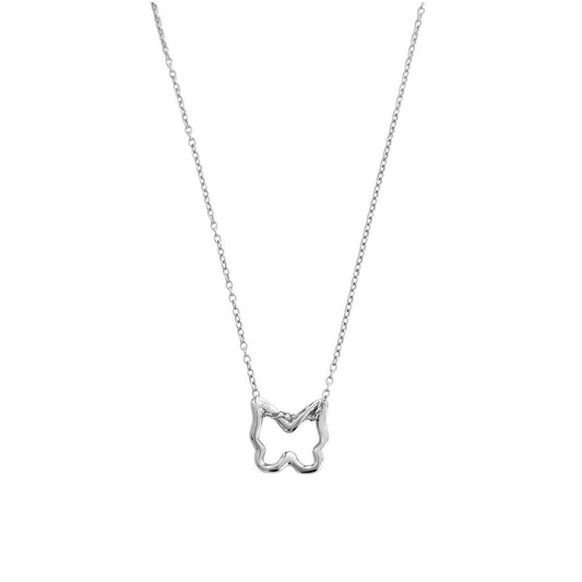 Butterfly necklace - silver