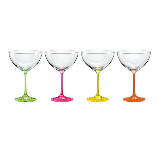 COCKTAIL GLASSES NEON 340 ML - SET OF 4