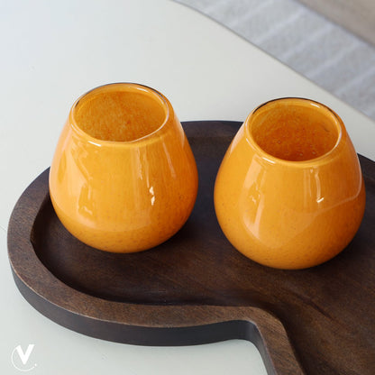 Tea light holder - Tasman Elite XS yellow Ø12.5 x H11.5 cm (set of 2 pieces)